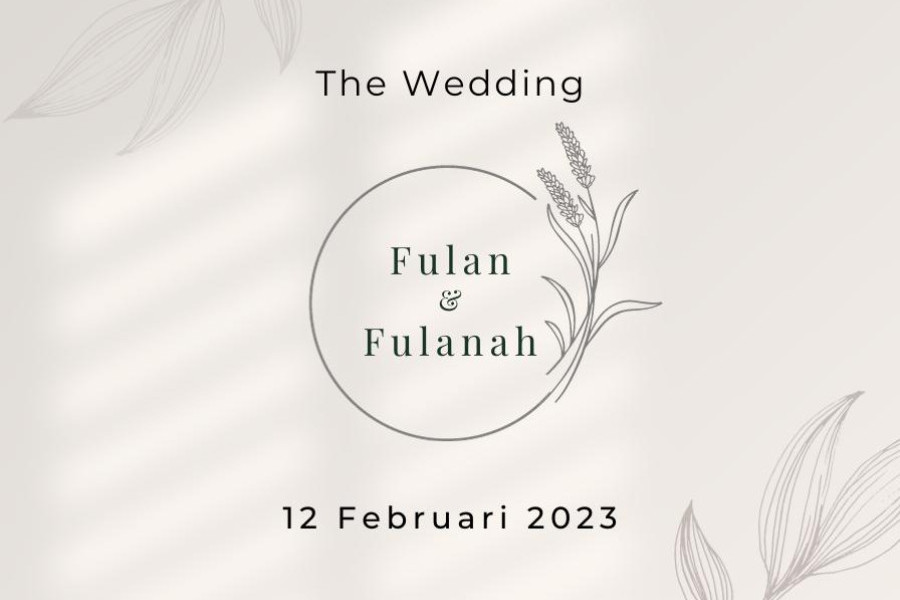 Beige Leaves Invitation
