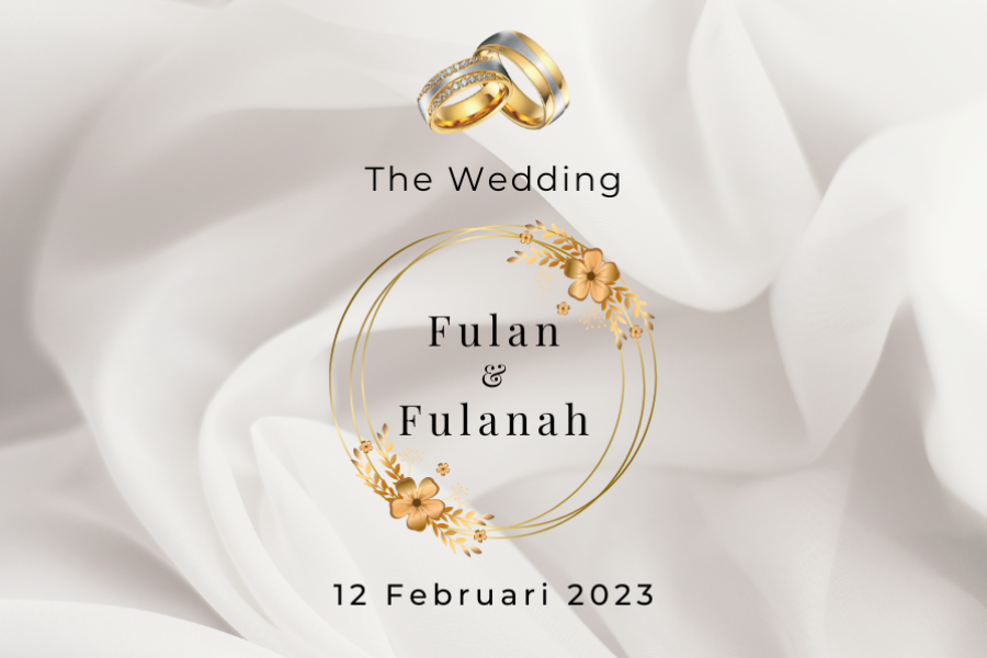 White Silk Wedding Invitation