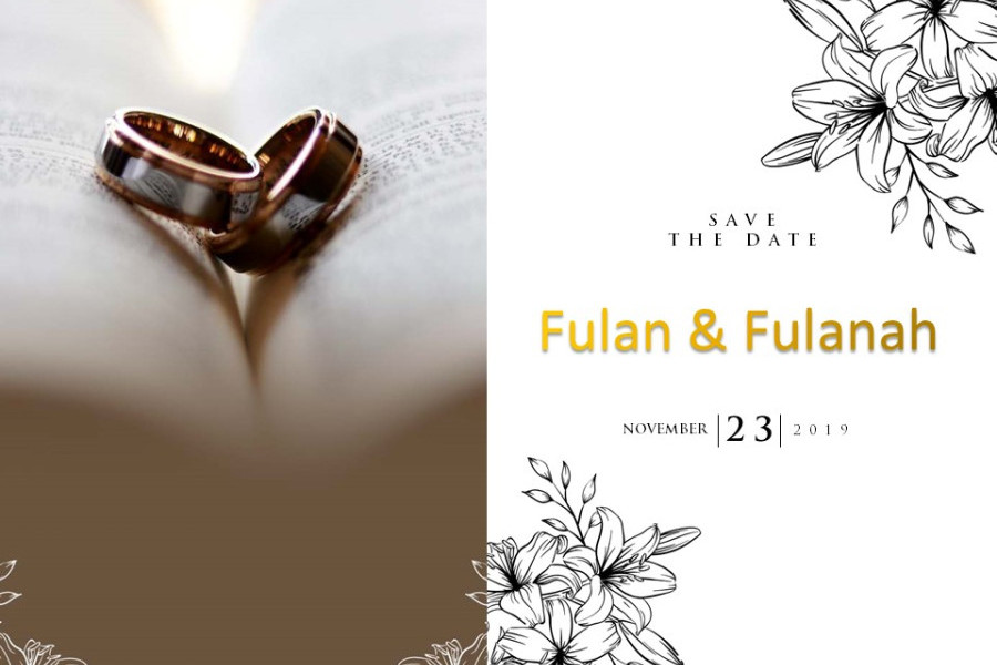 Brown Wedding Invitation