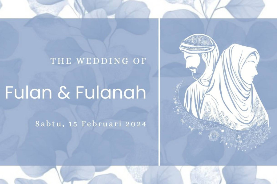Blue Leaves Invitation